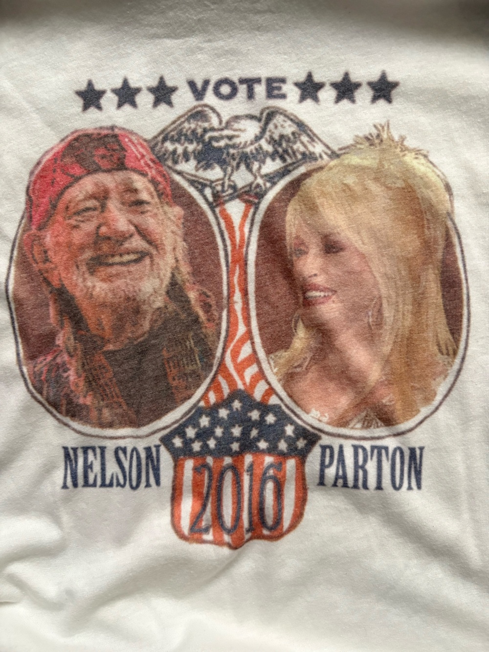 NWT Classic Rock Couture Vote Nelson/Parton Raglan Shirt - Picture 7 of 16
